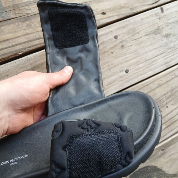 Louis Vuitton Black Slide Sandals - Picture 2 of 5